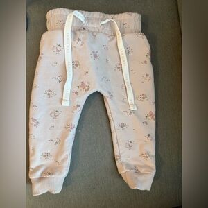 Jamie Kay Floral Print Sweatpants - Cream and Pink
